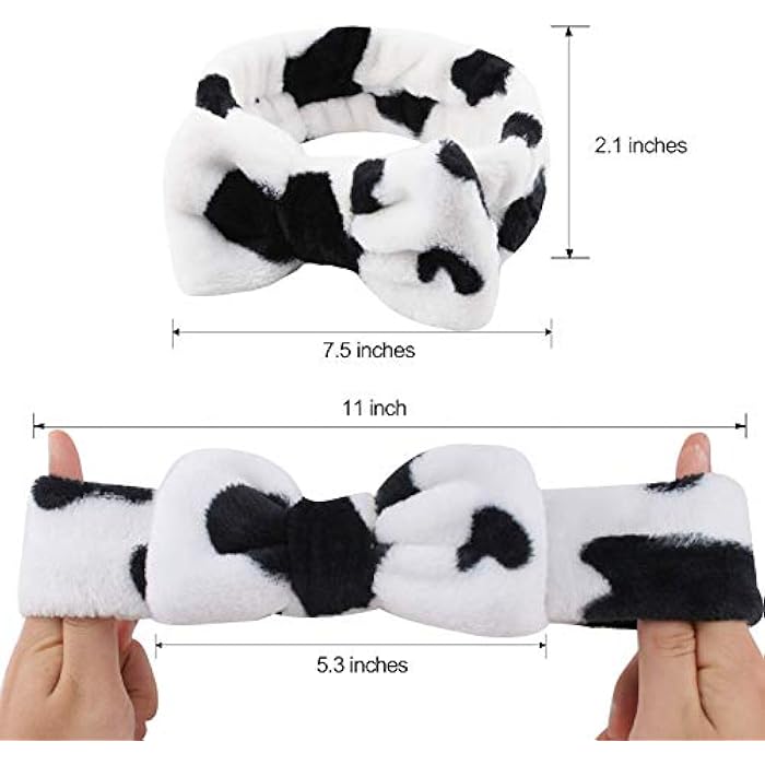CAVETEE 6 Pack Spa Headband Makeup Headbands Cute Hair Band for Washing Face Microfiber Headband Shower Headband Towel Headband Makeup Headbands for Women - Image 2